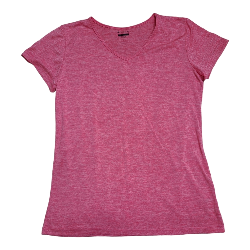 Essential Elements Pink Short Sleeve Top Sz L